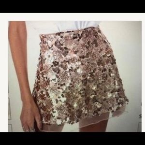 Engood Women’s GOLD Sequins Cocktail Mini Skirt